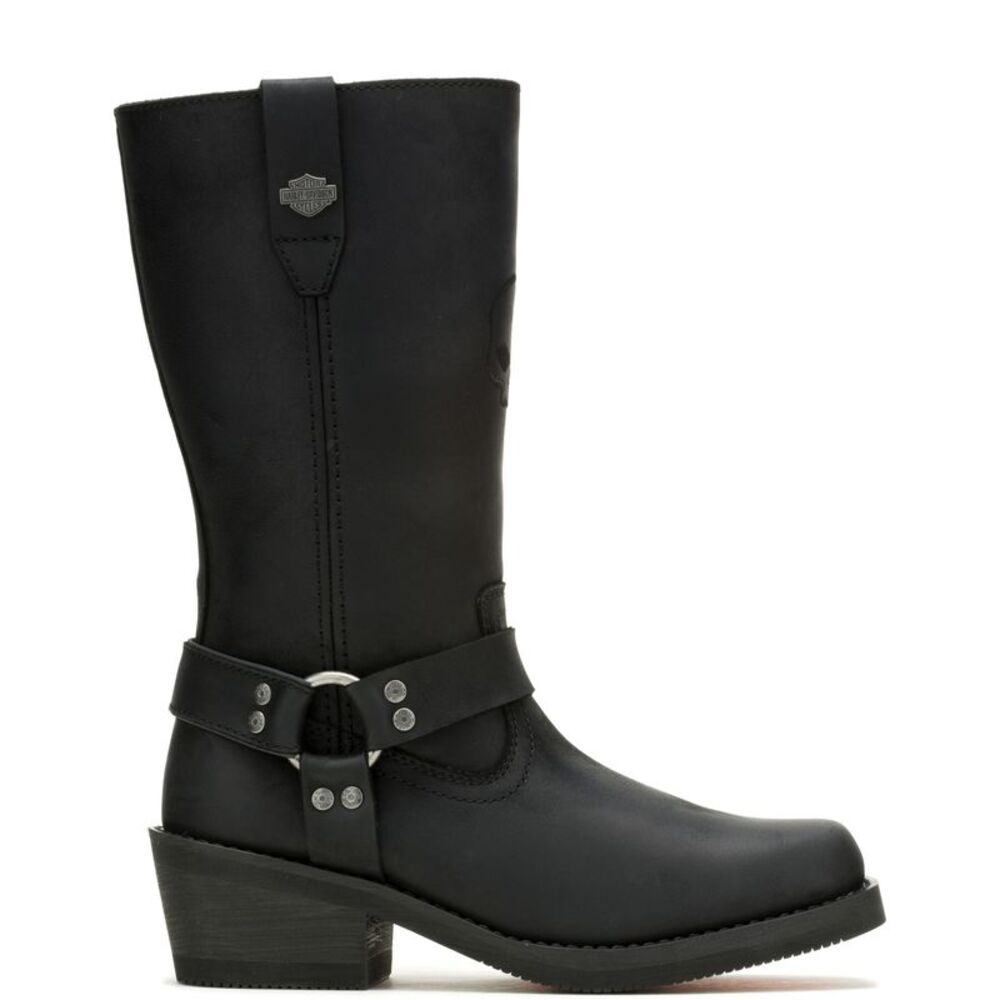 Harley-Davidson Womens Korsen Tall Ride 10" Waterproof Black Boots (NWT) - Picture 1 of 7